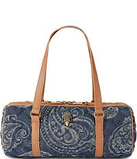 Kurt Geiger London Kensington Denim Barrel Shoulder Bag