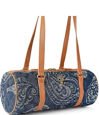Kurt Geiger London Kensington Denim Barrel Shoulder Bag