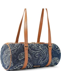 Kurt Geiger London Kensington Denim Barrel Shoulder Bag