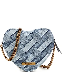 Kurt Geiger London Kensington Denim Heart Crossbody Bag