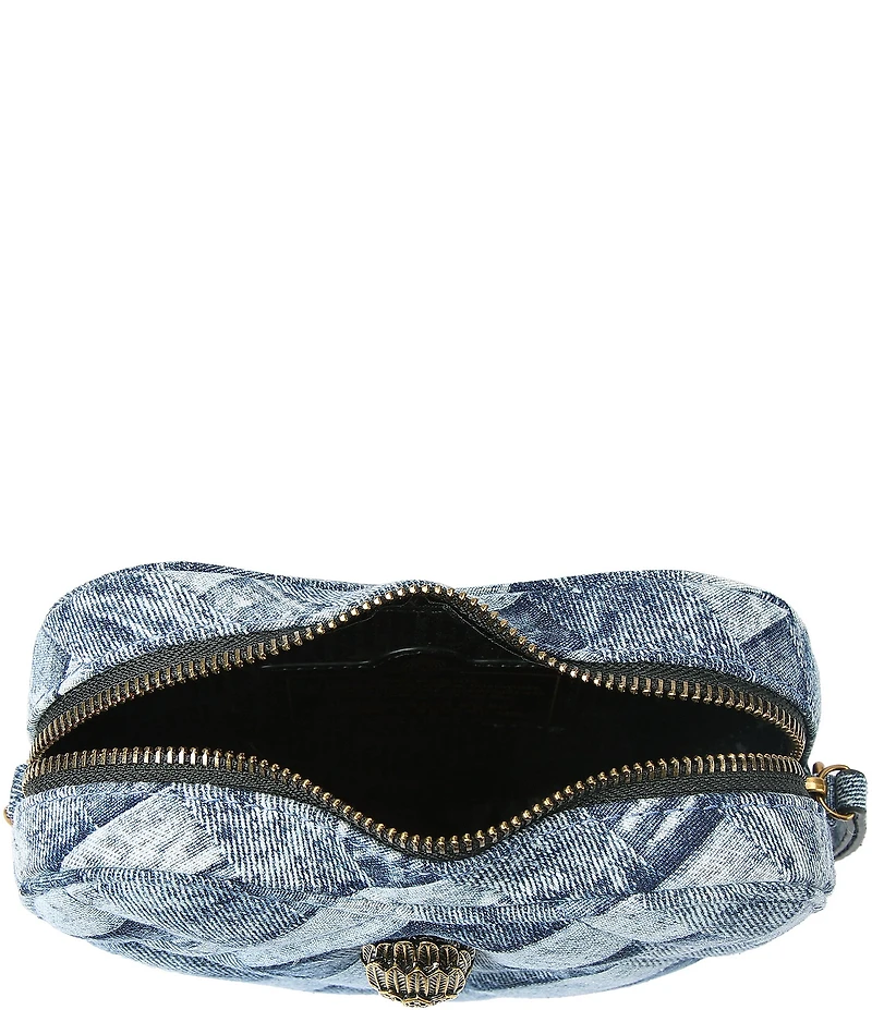 Kurt Geiger London Kensington Denim Heart Crossbody Bag