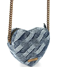 Kurt Geiger London Kensington Denim Heart Crossbody Bag