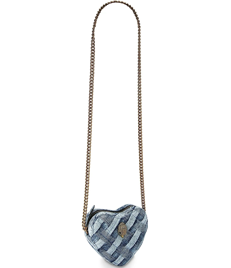 Kurt Geiger London Kensington Denim Heart Crossbody Bag