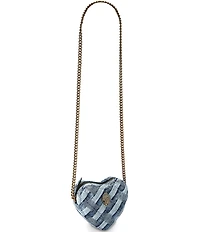 Kurt Geiger London Kensington Denim Heart Crossbody Bag