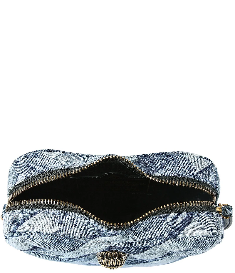Kurt Geiger London Kensington Denim Heart Crossbody Bag