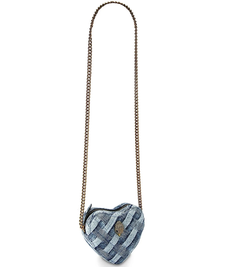 Kurt Geiger London Kensington Denim Heart Crossbody Bag