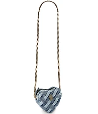 Kurt Geiger London Kensington Denim Heart Crossbody Bag