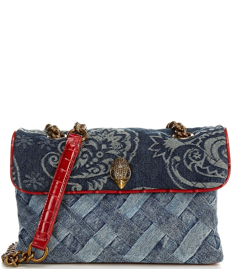 Kurt Geiger London Kensington Large Denim Quilted Crossbody Bag