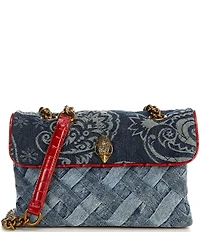 Kurt Geiger London Kensington Large Denim Quilted Crossbody Bag