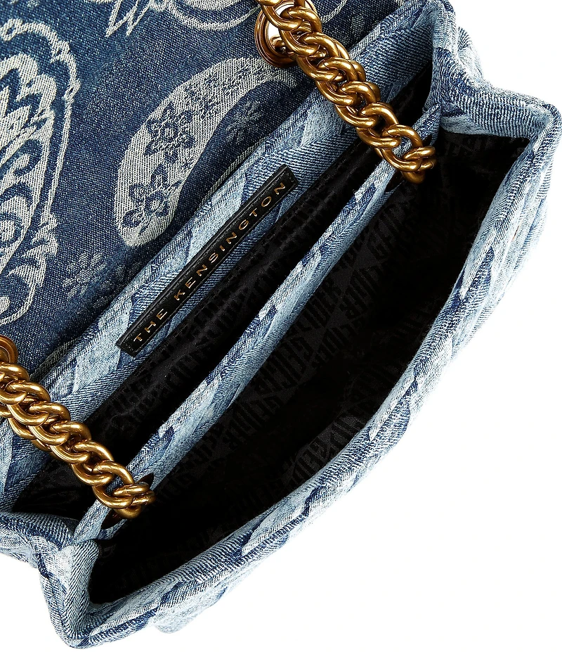 Kurt Geiger London Kensington Large Denim Quilted Crossbody Bag