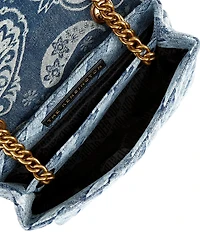 Kurt Geiger London Kensington Large Denim Quilted Crossbody Bag