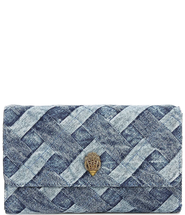 Kurt Geiger London Kensington Woven Denim Crossbody Wallet
