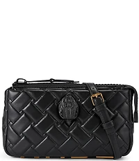 Kurt Geiger London Kensington Drench Black Quilted Leather Crossbody Bag