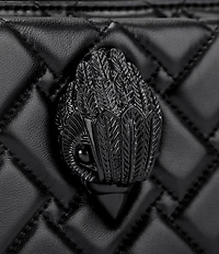 Kurt Geiger London Kensington Drench Black Quilted Leather Crossbody Bag
