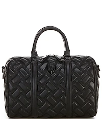 Kurt Geiger London Kensington Drench Quilted Boston Black Satchel Bag