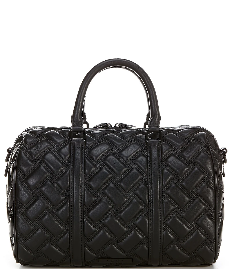 Kurt Geiger London Kensington Drench Quilted Boston Black Satchel Bag