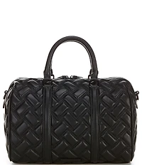 Kurt Geiger London Kensington Drench Quilted Boston Black Satchel Bag