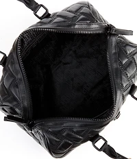 Kurt Geiger London Kensington Drench Quilted Boston Black Satchel Bag