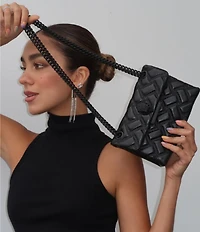 Kurt Geiger London Kensington Drench Quilted Mini Chain Crossbody Bag