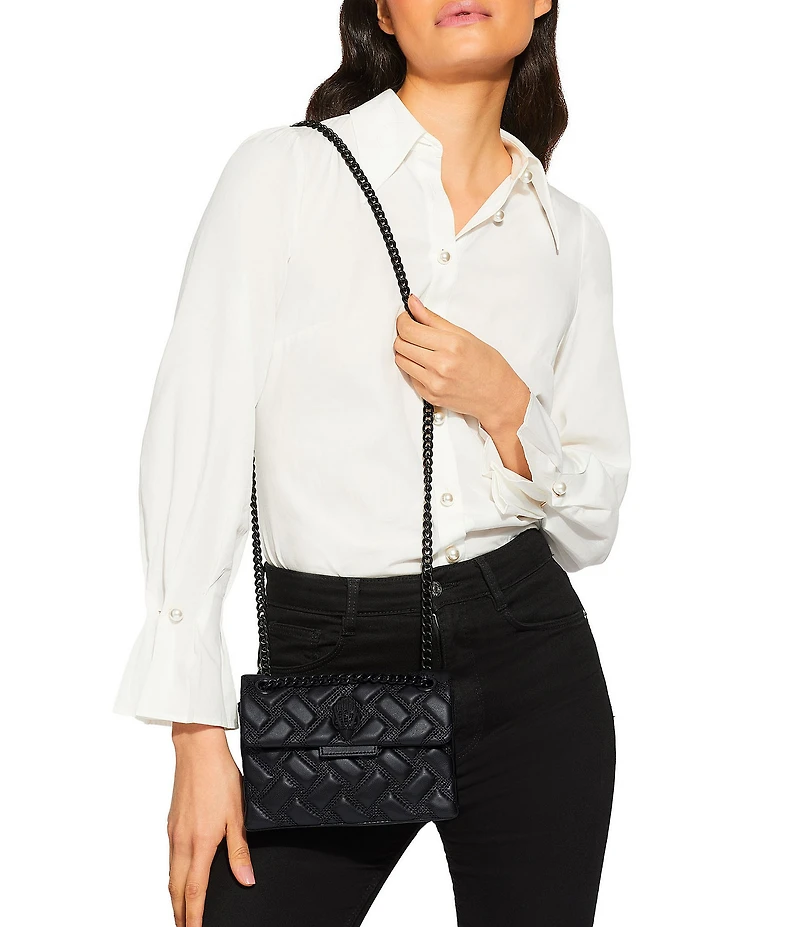 Kurt Geiger London Mini Kensington Drench Puffy Quilted Chain Crossbody Bag