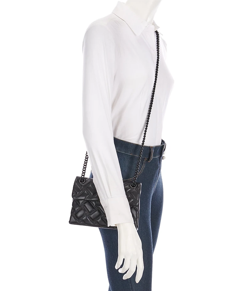 Kurt Geiger London Mini Kensington Drench Puffy Quilted Chain Crossbody Bag