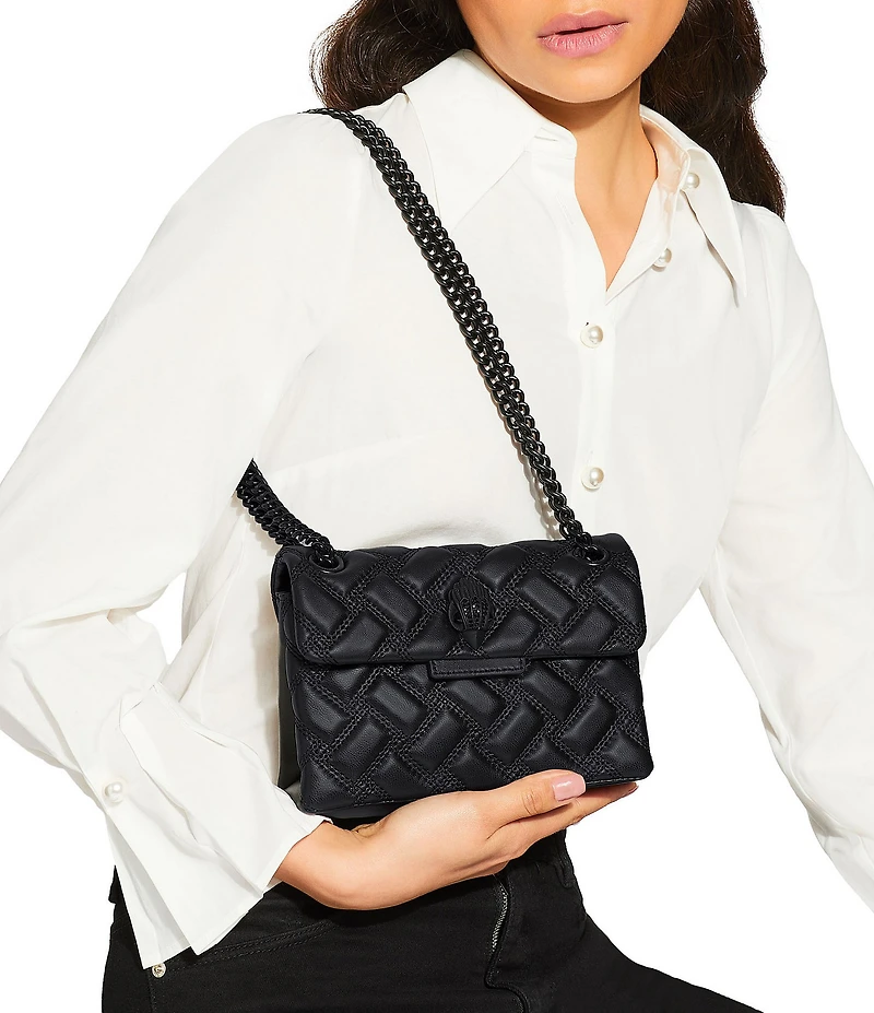 Kurt Geiger London Mini Kensington Drench Puffy Quilted Chain Crossbody Bag