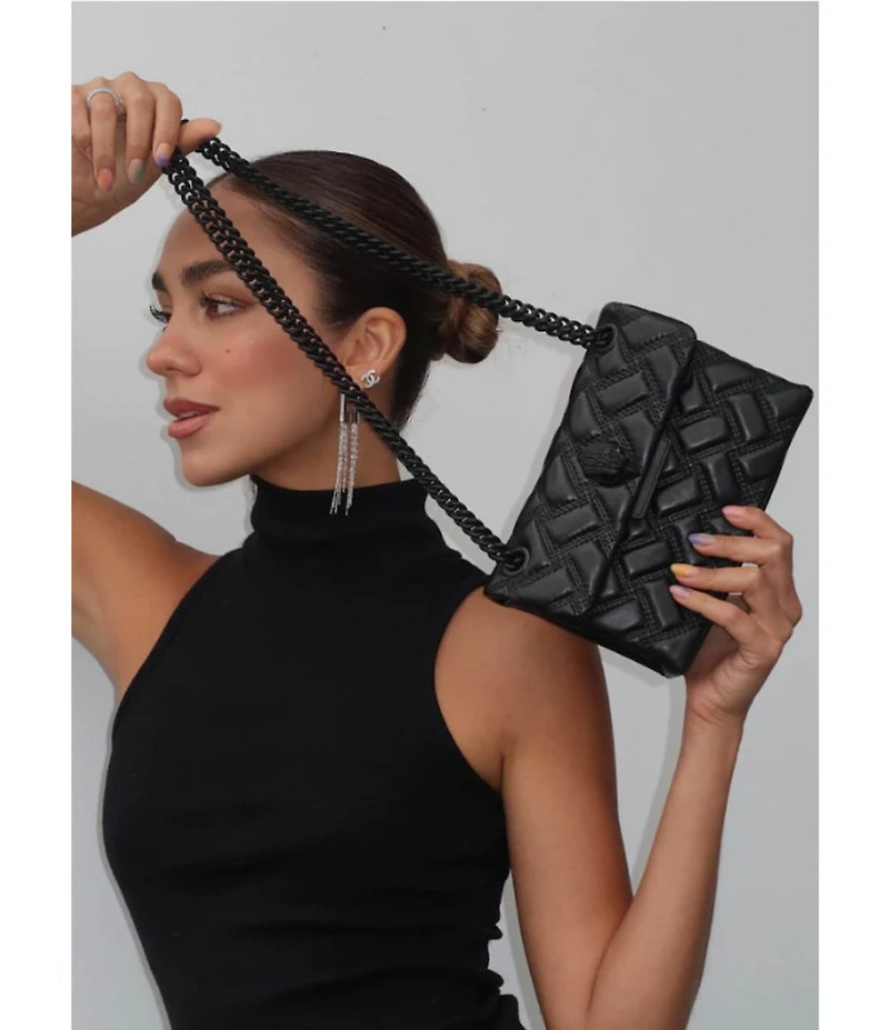 Kurt Geiger London Mini Kensington Drench Puffy Quilted Chain Crossbody Bag