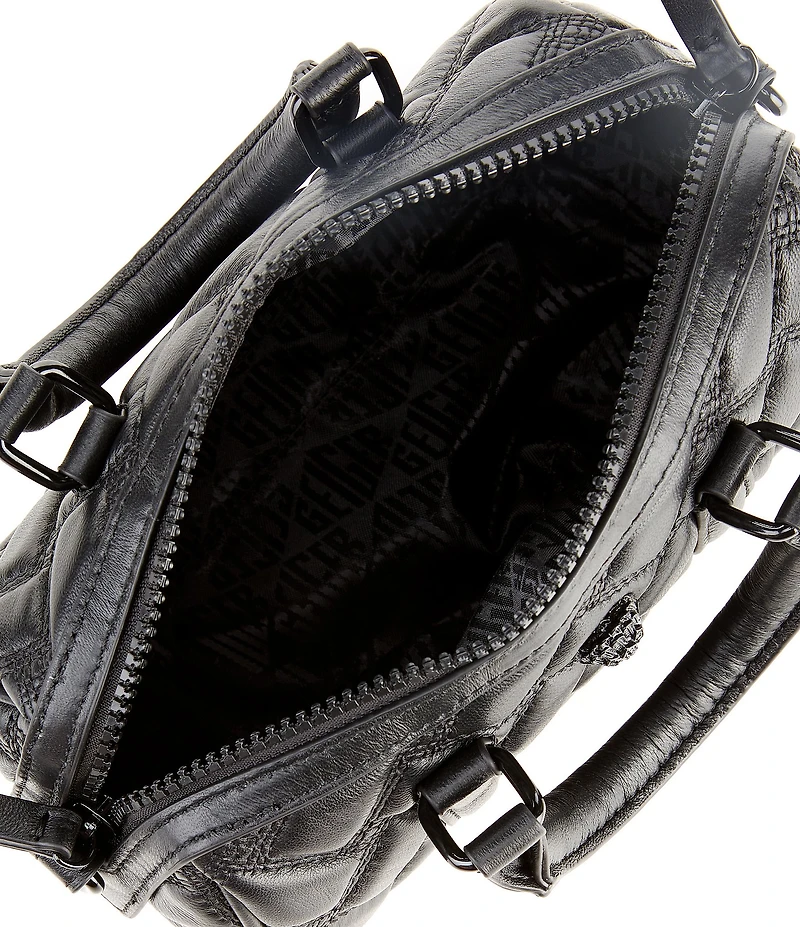 Kurt Geiger London Kensington Drench Small Boston Black Satchel Bag