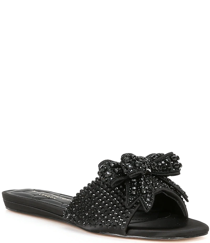 Kurt Geiger London Kensington Embellished Bow Slide Sandals