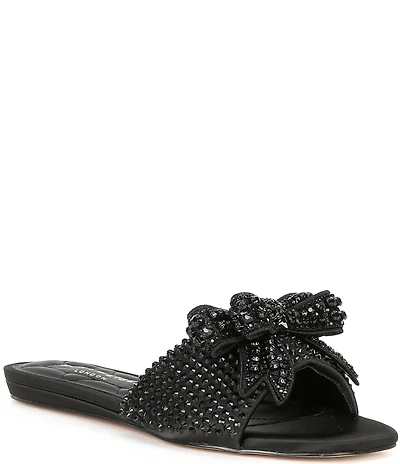 Kurt Geiger London Kensington Embellished Bow Slide Sandals