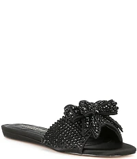 Kurt Geiger London Kensington Embellished Bow Slide Sandals