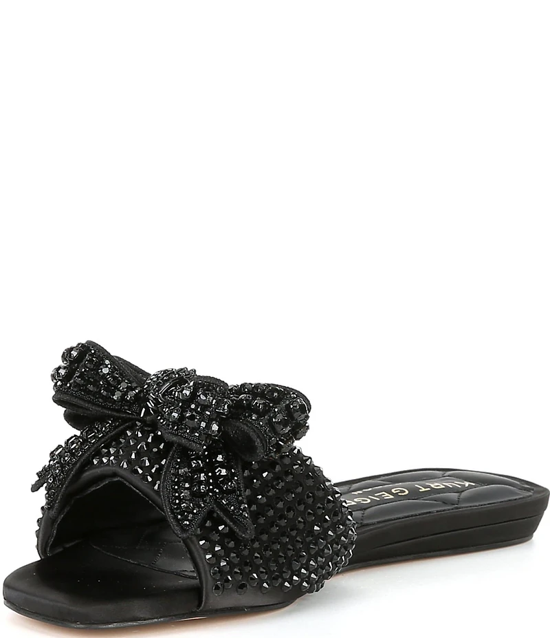 Kurt Geiger London Kensington Embellished Bow Slide Sandals