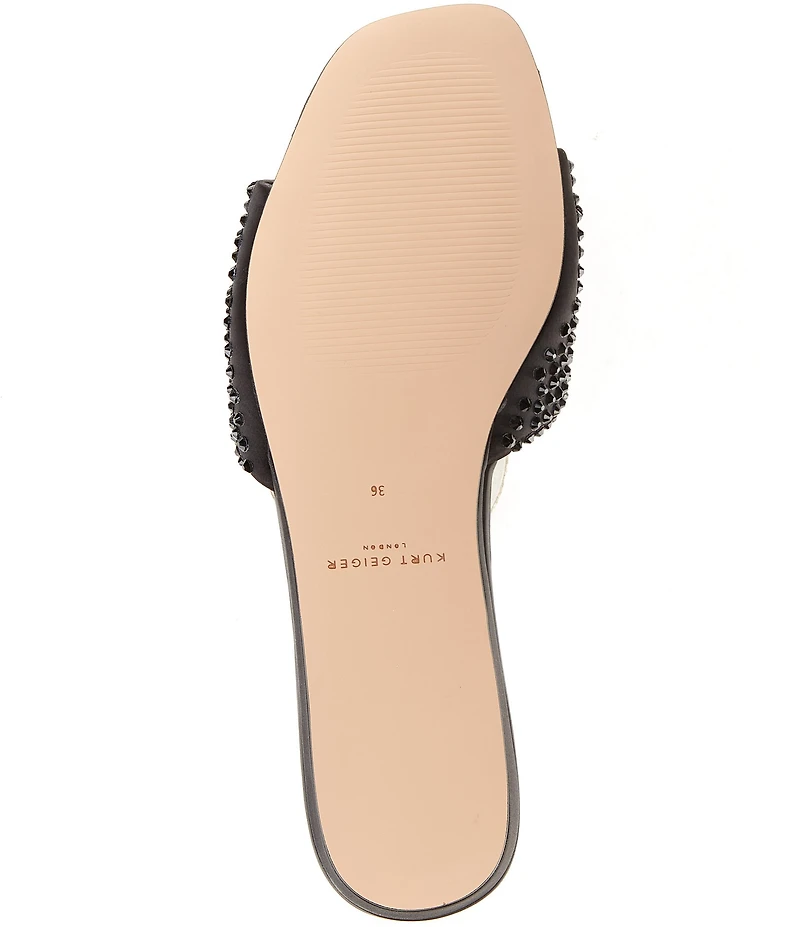 Kurt Geiger London Kensington Embellished Bow Slide Sandals