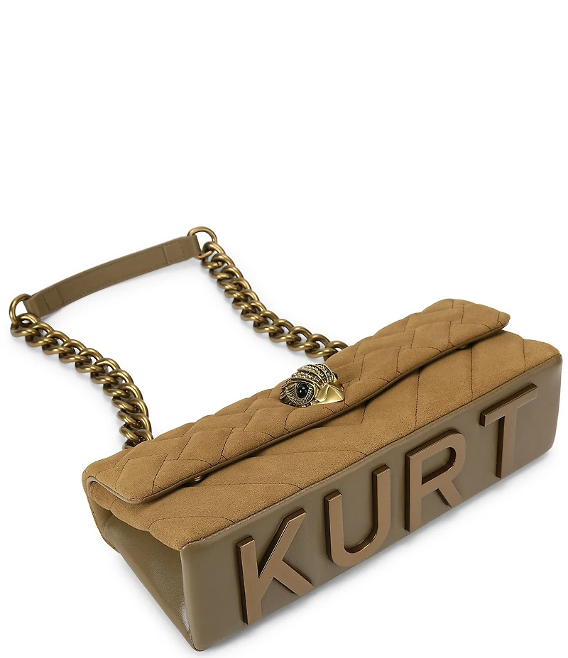 Kurt Geiger London Kensington E/W Suede Kurt Shoulder Bag