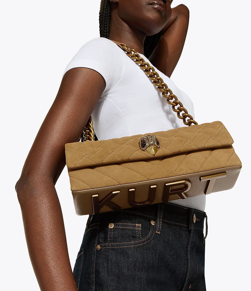 Kurt Geiger London Kensington E/W Suede Kurt Shoulder Bag