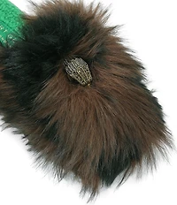 Kurt Geiger London Kensington Faux Fur Logo Ornament Slippers