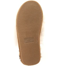 Kurt Geiger London Kensington Faux Shearling Leopard Footbed Logo Ornament Slippers