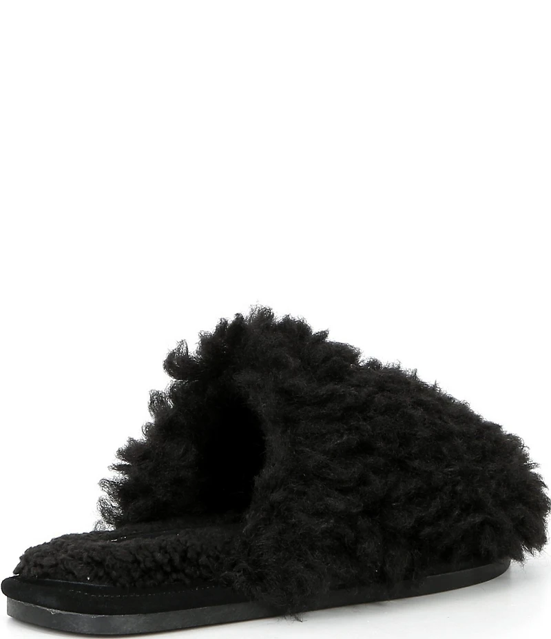 Kurt Geiger London Kensington Faux Shearling Logo Ornament Slippers