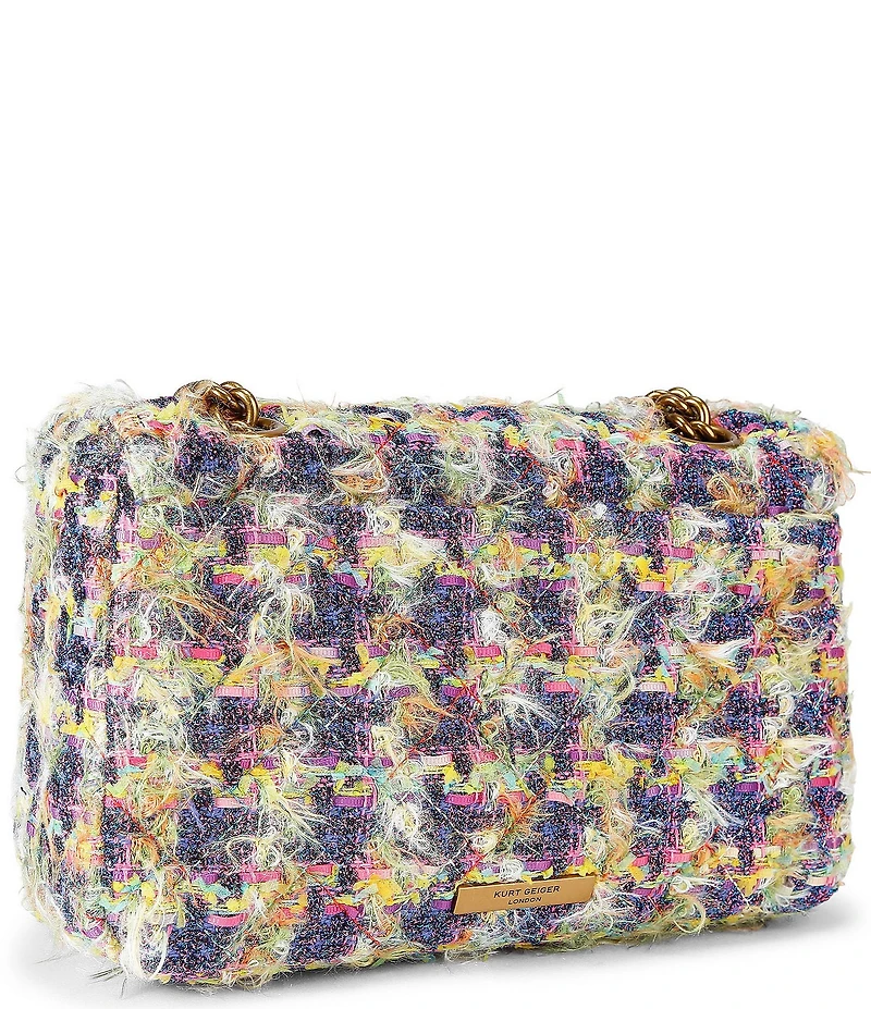 Kurt Geiger London Kensington Tweed Flap Shoulder Bag