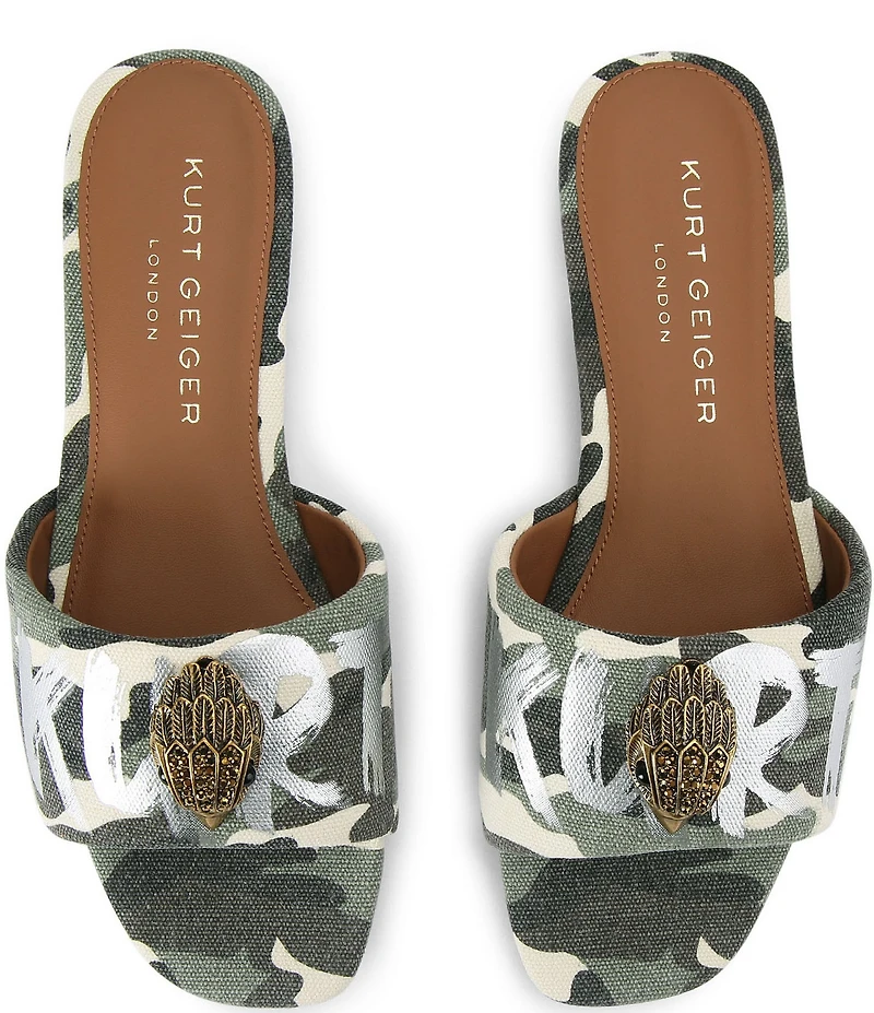 Kurt Geiger London Kensington Flat Camo Kurt Sandals