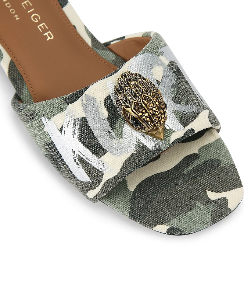 Kurt Geiger London Kensington Flat Camo Kurt Sandals