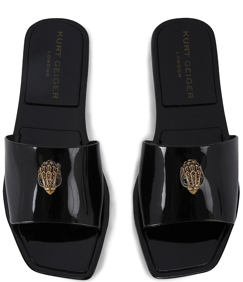 Kurt Geiger London Kensington Jelly Logo Ornament Slide Sandals