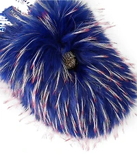 Kurt Geiger London Kensington Furry Eagle Logo Ornament Slippers