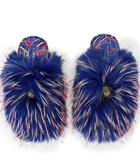Kurt Geiger London Kensington Furry Eagle Logo Ornament Slippers