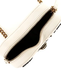Kurt Geiger London Kensington Floral Applique Studded Heart Crossbody Bag