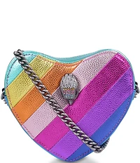 Kurt Geiger London Kensington Metallic Rainbow Heart Crossbody Bag