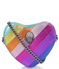 Kurt Geiger London Kensington Metallic Rainbow Heart Crossbody Bag