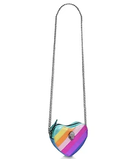 Kurt Geiger London Kensington Metallic Rainbow Heart Crossbody Bag