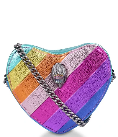 Kurt Geiger London Kensington Metallic Rainbow Heart Crossbody Bag