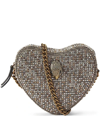 Kurt Geiger London Kensington Heart Crystal Houndstooth Crossbody Bag